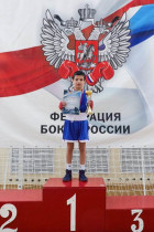 Чемпион Тульской области по боксу среди юношей в весовой категории 44 кг.
